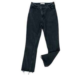 Abercrombie The 90s' slim straight ultra high rise jeans in black size 26